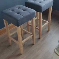 Breakfast Bar Stool Oak / Fabric