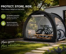 Outdoor Bike Storage Tent Fan-Shaped Waterproof Bike Tent for 4 to 5 Bikes