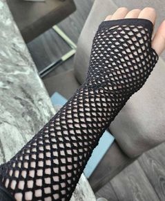 Funky Black Fishnet Gloves + other designs available
