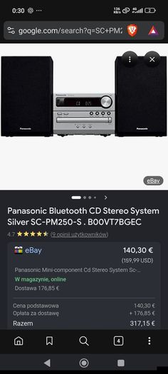 Panasonic SC-PM250 Home Audio System