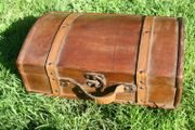 Vintage Wooden Storage Box, Pirate Treasure Chest Storage Box, Vintage Decorative Treasure Jewelry Chest Home Decor for Living Room Bedroom 14" x 9" H - 5"