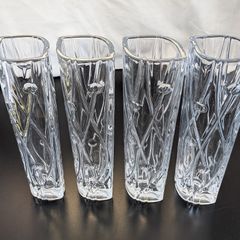Crystal Bohemia Labyrinth 25.5cm Vases Set of 4 Czech Crystal  Adverts.ie title