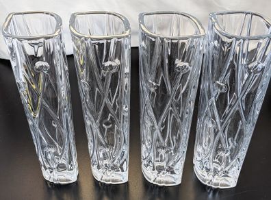 Crystal Bohemia Labyrinth 25.5cm Vases Set of 4 Czech Crystal  Adverts.ie title
