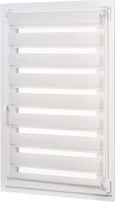 Double layer rollo blind, Cream, 76 x 150 cm