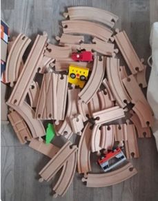Wooden train set