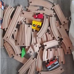 Wooden train set