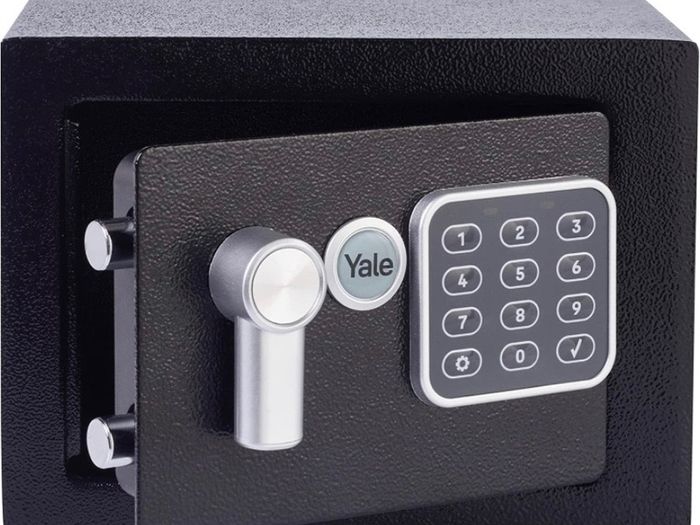 Small Value Safe, Digital Keypad, LED Light Indicators, 15mm Steel Locking Bolts, Emergency Override Key, Wall And Floor Fixings, Black Finish (FREE POSTAGE)