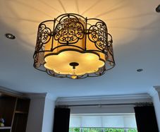 Flambeau 3 Light Bronze Semi Flush Ceiling Light