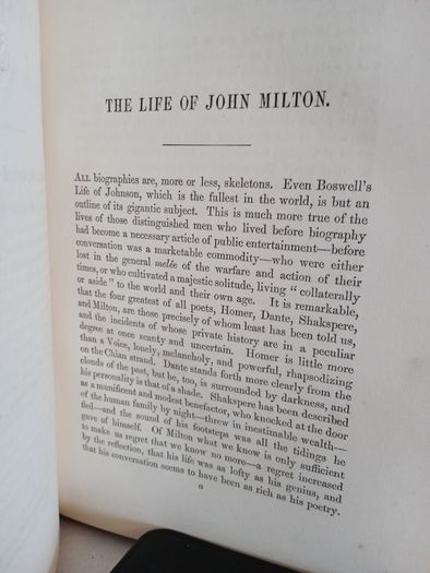 Milton's Poetical Works: With Life, Critical Dissertation and Explanatory Notes by Rev. George Gilfillan (2 Volume Set) (HQ50)