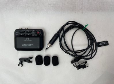 Zoom F2 Field Recorder and Lavalier Microphone