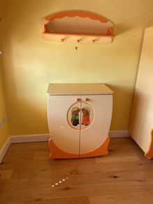 chest of drawers and shelf to match