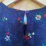 Girls Navy Summer Floral Dress Image 5
