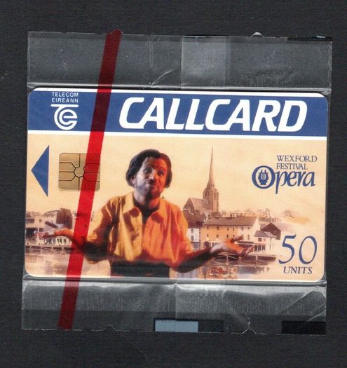1994 Ireland 50 unit Wexford Opera Festival (Gemplus GEM1) Call Card Mint in Packaging. Telecom Eireann Card Number 1076
