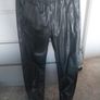 Zara Black Leather look trousers Image 2