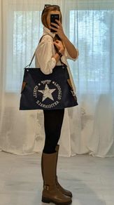 Vintage Canvas Tote Bag Navy Blue - BRAND NEW