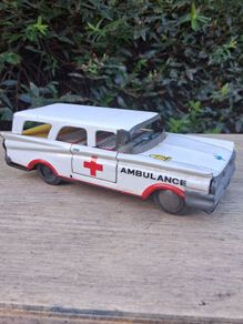 Rare 1960's MTH Japanese Tin plate Friction Ambulance