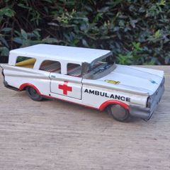 Rare 1960's MTH Japanese Tin plate Friction Ambulance