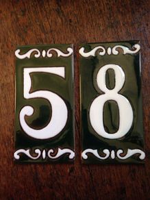 Art Nouveau Number Plates NEW
