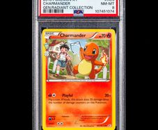 Charmander RC3/RC32 PSA 8 NM-Mint Graded Radiant Collection XY Generations 2016 Pokemon Card