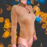 Women's velor body turtleneck Image 4