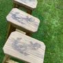 Rustic Kitchen Island Counter High Stools Pine New Image 6
