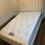 New\ Panel Plush Velvet Upholstered Bed Frame Double & King Size Image 4