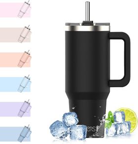 Insulated Travel Tumbler 40oz - Stainless Steel with Straw - Brand New