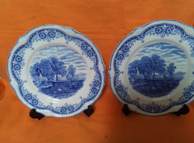 Two Blue/White Display Plates.