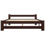 Bed Frame Dark Brown Solid Pine Wood 180x200 cm Image 3