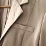 Solid khaki Color Short Business Casual Blazer Image 8
