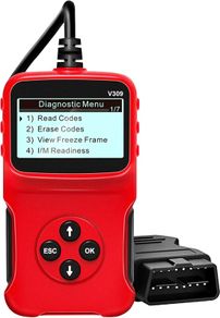 Car OBD2 Scanner Universal Wired Auto Engine Fault Code Reader CAN Diagnostic Scan Tool V309 for Check Engine Light, I/M Readiness Smog Check, HD LCD Display Screen