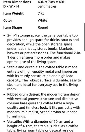 Coffee table