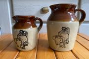 Pair of Vintage Jugs Pearson Of Chesterfield Mark On Base
