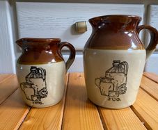 Pair of Vintage Jugs Pearson Of Chesterfield Mark On Base