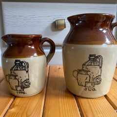 Pair of Vintage Jugs Pearson Of Chesterfield Mark On Base