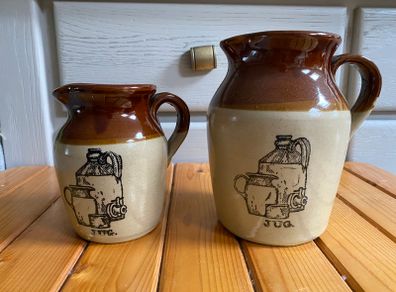 Pair of Vintage Jugs Pearson Of Chesterfield Mark On Base