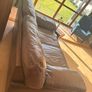(1 of 2 + futon) Brown genuine Italian leather 3 seater sofa Image 5