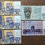 IRELAND - Set of 5 Banknotes: 5 10 20 Pounds Punt 1994-1999 P 75 76 77 (VF-AU) Image 2