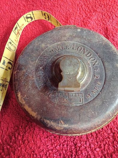 Vintage Dean Of London / Leather / Brass Tape Measure