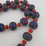 Antique Venetian Trade Beads Eye Glass, WhiteHeart & Millefiori Pendant Necklace Image 8