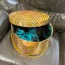 Hat box metallic gold. Image 3