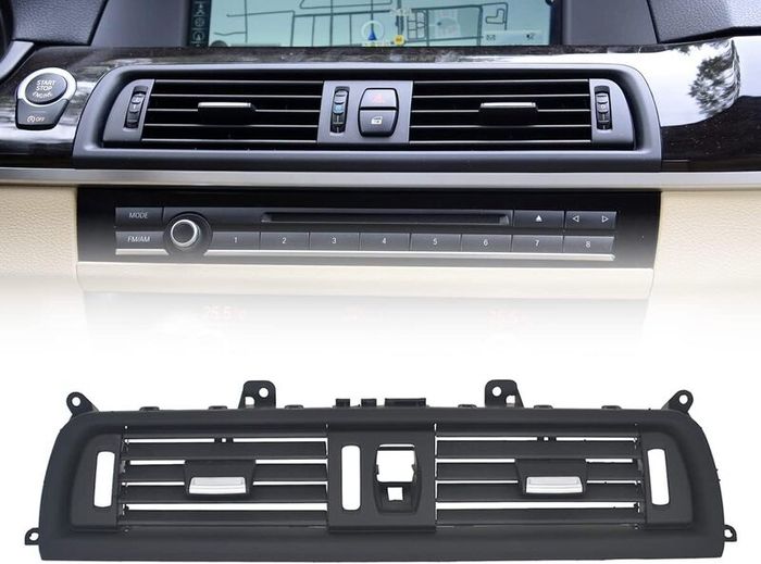 Front Grille Console Vent Compatible with F10 F11 BMW 5 series Middle Center Console Grille Air Vent Fit for 5 series 520 523 525 528 530 535 550 2010-2016,64229166885