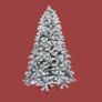 6Ft Snowy Flocked Artificial Christmas Tree, Yukon Pine Bushy Frosted Tree 550 Tips, Sturdy Metal Stand, Luxury Snow Covered Xmas Tree, Realistic Green Branches, Festive Home Christmas Decoration Image 6