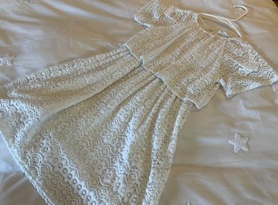 Gorgeous Zara dress cream lace 8 9