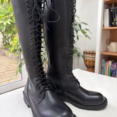 New Black Tall Boots with zip