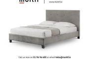 Ivy King-Sized High Headboard Bed - Grey