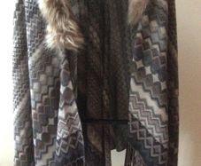 Fur trim Wrap / Shawl