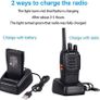 2Pcs Rechargeable Walkie Talkies Long Range 2 Way Radio + Original Earpieces Walky Talky 16CH Single Band Supports VOX LED Light Voice Prompt for Biking and Hiking (FREE SHIPPING) Image 4