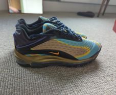Genuine Authentic Nike Air Max 97 Deluxe Midnight Navy Laser Orange UK 8