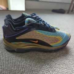Genuine Authentic Nike Air Max 97 Deluxe Midnight Navy Laser Orange UK 8
